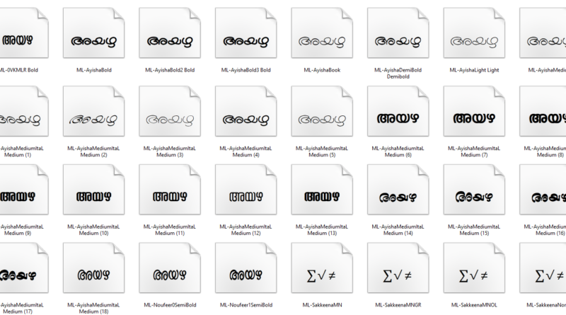 ML-TT Malayalam Fonts - CloudBirds